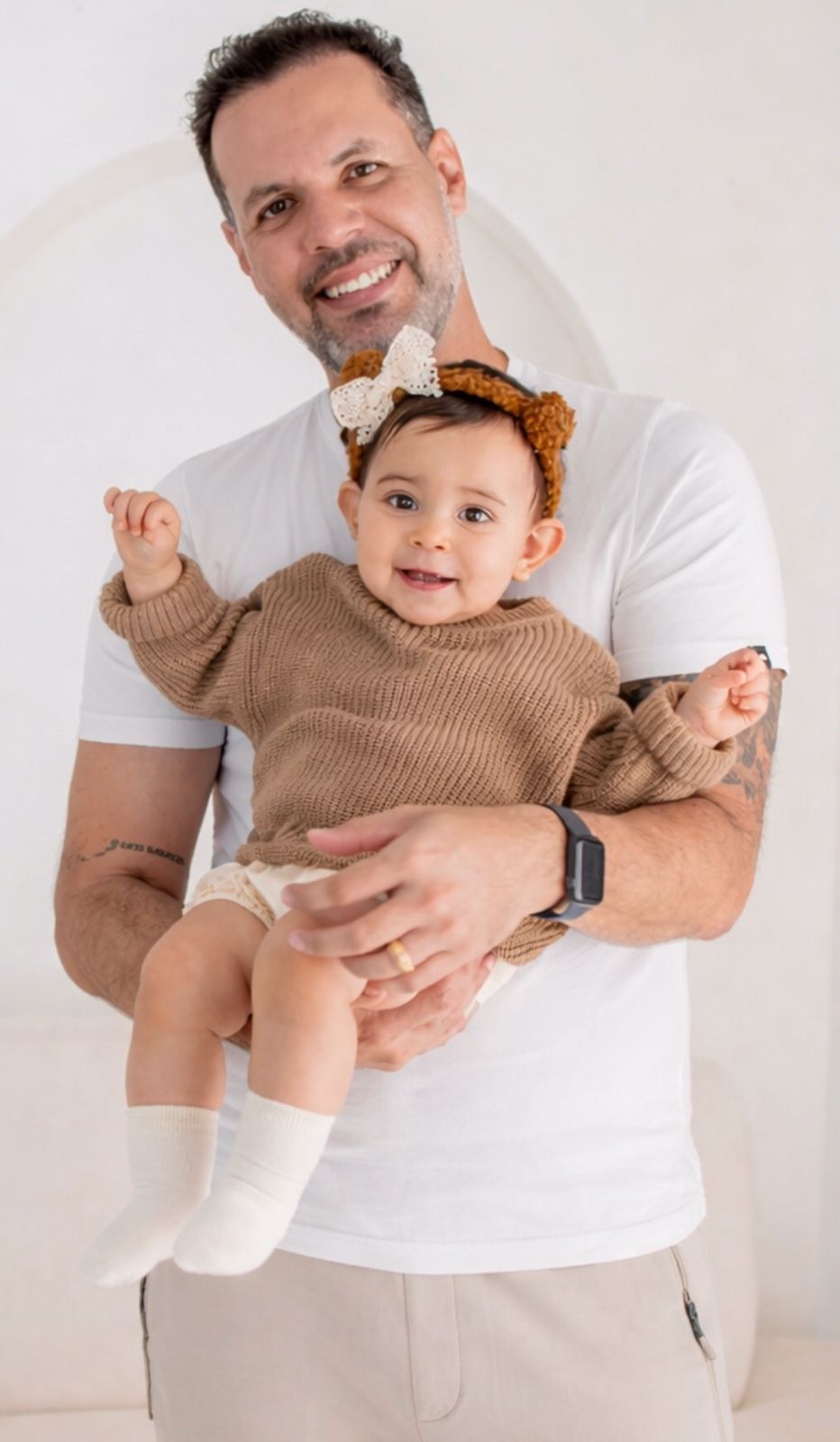 Thiago Pitaluga com sua filha Melissa